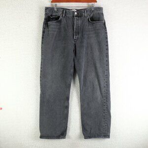 Agolde Jeans Womens 32 Gray Baggy Tapered Heavyweight Button Fly Retro 29L